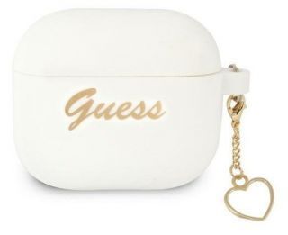 GUESS Guess 
 Apple 
 AirPods 3 cover Silicone Charm Heart Collection 
 White balts