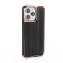 - iPhone 14 Pro Max Leather Case Customized Black melns