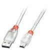 Беспроводные устройства и гаджеты - LINDY 
 
 CABLE USB2 A TO MINI-B 0.2M / TRANSPARENT 41780 