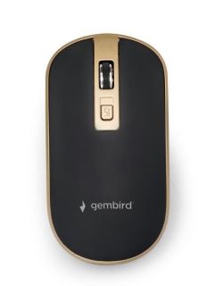 GEMBIRD MOUSE USB OPTICAL WRL BLACK / GOLD MUSW-4B-06-BG melns zelts