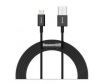 Bezvadu ierīces un gadžeti Baseus Superior Fast Charging Data Cable USB-Lightning 2.4A 2m 
 Black melns 