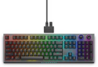 DELL&nbsp;Dell Alienware Tri-Mode AW920K Wireless Gaming Keyboard, RGB LED light, US, Wireless, Dark Side of the Moon, Bluetooth, Numeric keypad, CHERRY MX Red