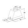 Cata GT-PLUS 45 WH  / M Hood, Energy efficiency class C, Max 645 m³ / h, White