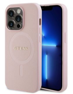 GUESS Guess 
 Apple 
 iPhone 15 Pro Saffiano MagSafe Case 
 Pink rozā