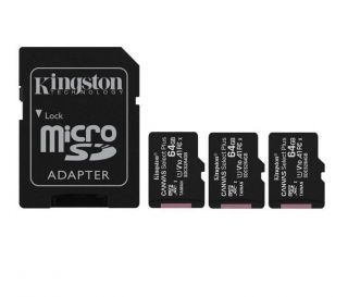 Kingston MEMORY MICRO SDXC 64GB UHS-I / 3PACK SDCS2 / 64GB-3P1A