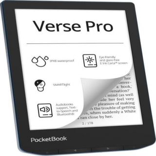 PocketBook E-Reader||Verse Pro|6''|1072x1448|1xUSB-C|Wireless LAN|Bluetooth|Azure|PB634-A-WW