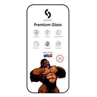 - Connect 
 Apple 
 iPhone 15 Plus 3D Corning Gorilla Glass 5X stong 
 Black melns