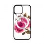 Evelatus Evelatus Apple iPhone 14 Leather Case Zipper Design Flower White