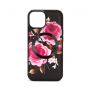 Evelatus Evelatus Apple iPhone 14 Leather Case Zipper Design Flower Black
