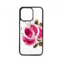 Evelatus Evelatus Apple iPhone 14 Pro Leather Case Zipper Design Flower White
