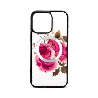 Evelatus&nbsp;Evelatus Apple iPhone 15 Pro Leather Case Zipper Design Flower White