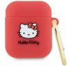 Aksesuāri Mob. & Vied. telefoniem - Airpods 1/2 cover Silicone 3D Kitty Head Red 