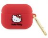 Аксессуары Моб. & Смарт. телефонам - Airpods Pro cover Silicone 3D Kitty Head Red 
