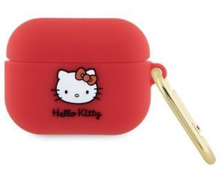 - Airpods Pro cover Silicone 3D Kitty Head Red