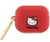 Aksesuāri Mob. & Vied. telefoniem - Airpods Pro 2 cover Silicone 3D Kitty Head Red 