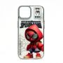- iLike Apple iPhone 14 PC Silicone Case Spider Sense White Red balts sarkans