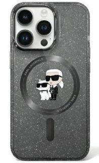 - Karl Lagerfeld 
 Apple 
 iPhone 11  /  Xr 6.1 hardcase Karl&Choupette Glitter MagSafe 
 Black melns