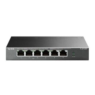 TP-LINK&nbsp;Switch TL-SF1006P Unmanaged Desktop 10 / 100 Mbps  RJ-45  ports quantity 6 PoE+ ports quantity 4 Power supply type External