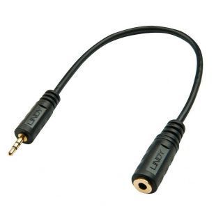 - LINDY 
 
 CABLE ADAPTER AUDIO 2.5 / 3.5MM / 0.2M 35698