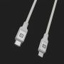 USB C to Lightning Cable 2.0M 60W  MFI09  Aluminum housing braiding White