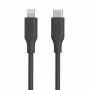 Evelatus USB C to Lightning Silicone Cable 1.2M  MFI10CL  60W  /  20V3A Black