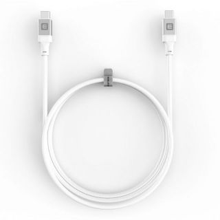Evelatus&nbsp;USB C to C Cable 1.2M 60W  /  20V3A Aluminum housing braiding White