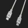 USB C to C Cable 2M 60W  /  20V3A Aluminum housing braiding White