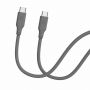 USB C to USB C Silicone Cable 1.2M 60W  /  20V3A Grey
