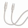 USB C to USB C Silicone Cable 1.2M 60W  /  20V3A Warm Gray