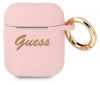 Aksesuāri Mob. & Vied. telefoniem GUESS Guess 
 Apple 
 AirPods 1 / 2 Silicone Vintage Script case 
 Pink r...» 