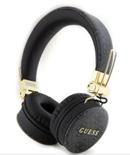 GUESS PU Leather 4G Metal Logo BT5.3 Stereo Headphone Black melns