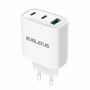 Evelatus Evelatus 45W Max Fast Charger EU USB-C1 / USB-C1 / USB-A - RCE-4501ACCL White