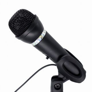 GEMBIRD | Condenser Microphone with Desk-stand | MIC-D-04 | 3.5 mm jack | Black melns