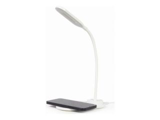 GEMBIRD&nbsp;TA-WPC10-LED-01-W Desk lamp with wireless charger, White
