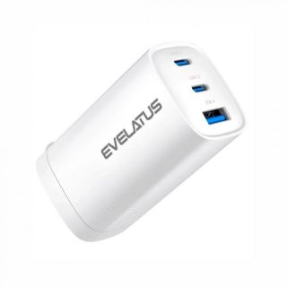 Evelatus&nbsp;65W Max Fast Charger CN USB-C1 / USB-C1 / USB-A ETC10 White