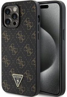 GUESS iPhone 15 Pro 4G Triangle Metal Logo Black
