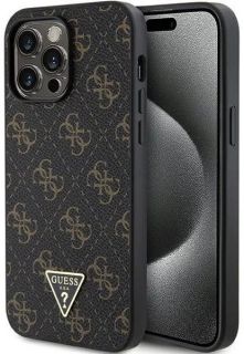 GUESS Guess Apple iPhone 15 Pro 4G Triangle Metal Logo Black