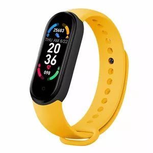 -&nbsp;iWear SM6 Smart Bracelet Fitness Tracker IP67 with HR & Blood pressure  /  Social  /  Sleep monitor Yellow