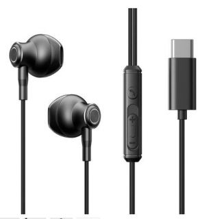 -&nbsp;Joyroom TYPE-C Series JR-EC07 USB-C in-ear headphones metal Black