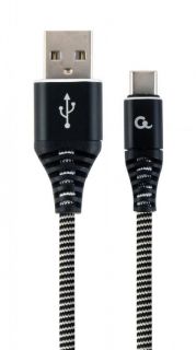 GEMBIRD&nbsp;CABLE USB-C 2M BLACK / WHITE / CC-USB2B-AMCM-2M-BW