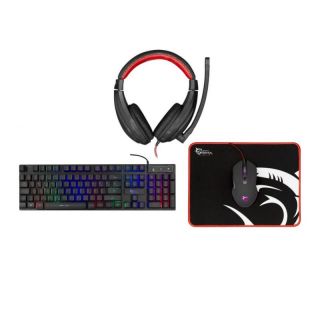 -&nbsp;White Shark COMANCHE-3Gaming set for beginners, gaming keyboard, gaming mouse, gaming headset and mouse pad Black