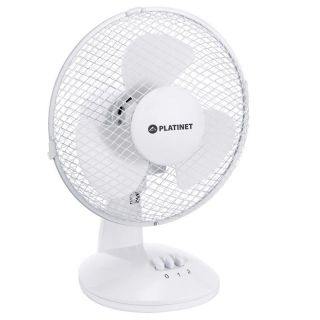Platinet PTF9W Compact&Powefull 24W Desk Air Fan 23cm Blades with 3 Speed levels White balts