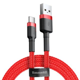 Baseus&nbsp;Cafule Cable durable nylon cable USB  /  USB-C QC3.0 2A 2M red  CATKLF-C09