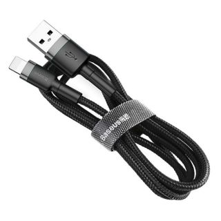 Baseus&nbsp;Baseus Baseus Cafule USB-A  /  Lightning 2.4A QC 3.0 cable 1 m - black-gray