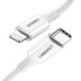 - Ugreen Ugreen US171 Lightning USB-C MFi PD cable 20W 480Mb / s 1m white