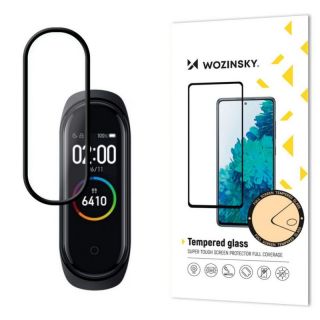 -&nbsp;Wozinsky Wozinsky Full Glue Screen Protector Film Full Coveraged with Frame Case Friendly for Xiaomi Mi Band 6  /  Mi Band 5 black