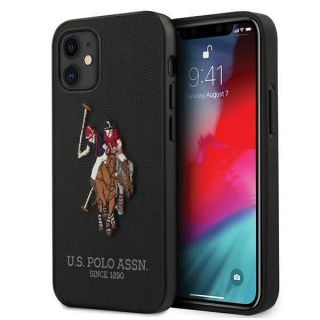 -&nbsp;U.S. Polo PU US Polo USHCP12SPUGFLBK iPhone 12 mini 5,4'' czarny / black Polo Embroidery Collection
