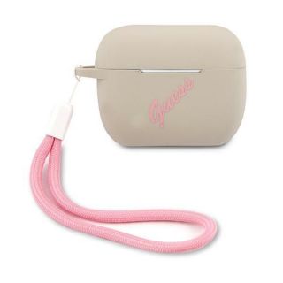 GUESS&nbsp;GUACAPLSVSGP AirPods Pro cover gray pink / grey pink Silicone Vintage