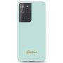 GUESS GUHCS21LLSLMGLB S21 Ultra G998 blue / blue hardcase Silicone Script Metal Logo