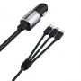 - Dudao Dudao 3in1 USB car charger 3,4 A built-in cable Lightning  /  USB Type C  /  micro USB black  R5ProN black